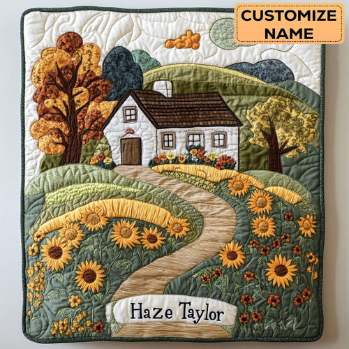 Sunflower Path WN3107065CL Personalized Baby Quilt