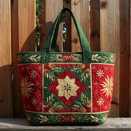 Christmas Block XR2611019CL Quilted Tote Bag