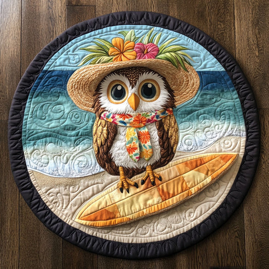 Summer Owl CM3105005CL Quilted Round Mat