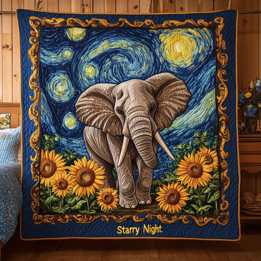 Sunflower Elephant WN1010058CL Quilt