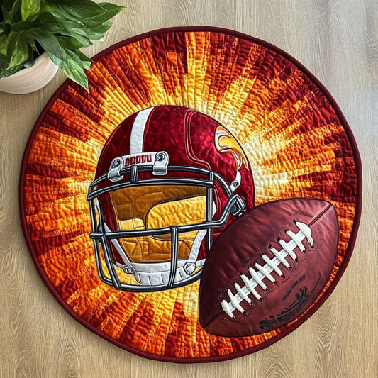 American Football CW3005598CL Quilted Round Mat