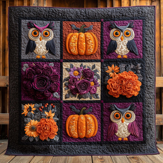 Pumpkin Owl CW1009028CL Quilt