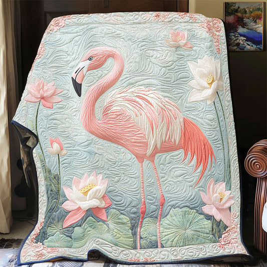 Flamingo Lotus CW2407032CL Quilt