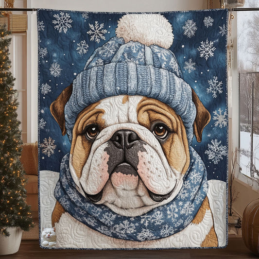 Winter Bulldog  WU1710025CL Quilt