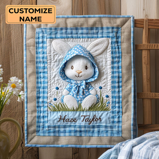 Blossom Bunny WN1807004CL Personalized Baby Quilt