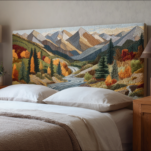 Autumn Mountains XR2412012CL Quilted Headboard Slipcover