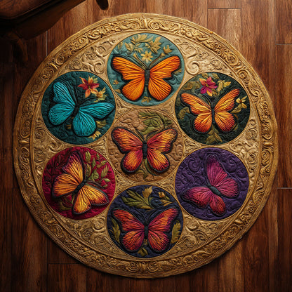 Tropical Butterfly CW2008008CL Quilted Round Mat