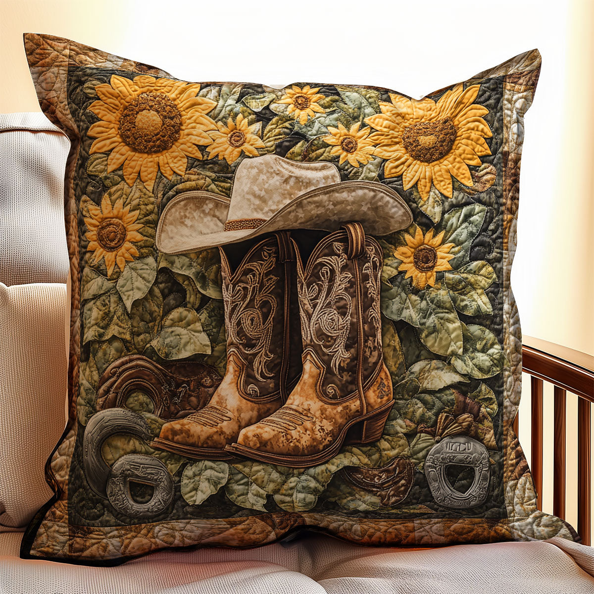 Cowboy Boots WX0601097CL Quilt Pillow Case