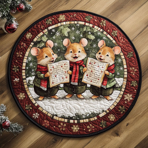 Christmas Spirit Mouse WN1311019CL Quilted Round Mat