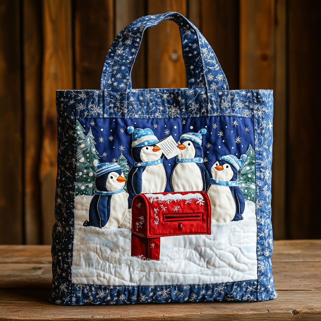 Penguin Frosty Fun WN1511066CL Quilted Tote Bag