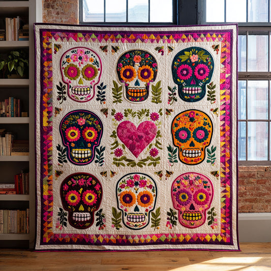 Sugar Skull Love CW1208070CL Quilt