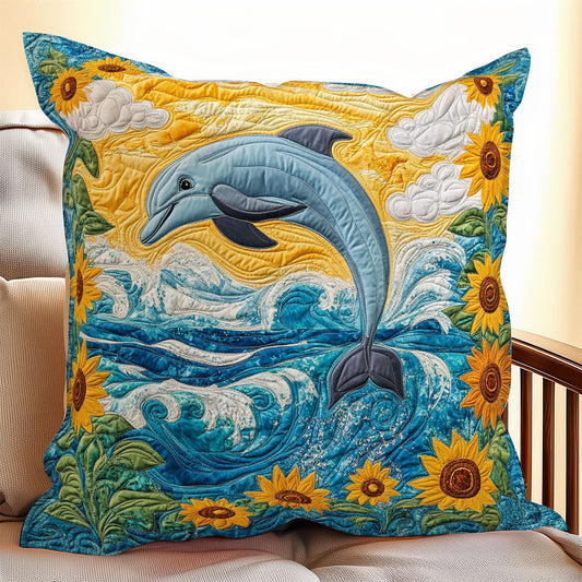 Sunflower Splash Dolphin WX1306096CL Quilt Pillow Case