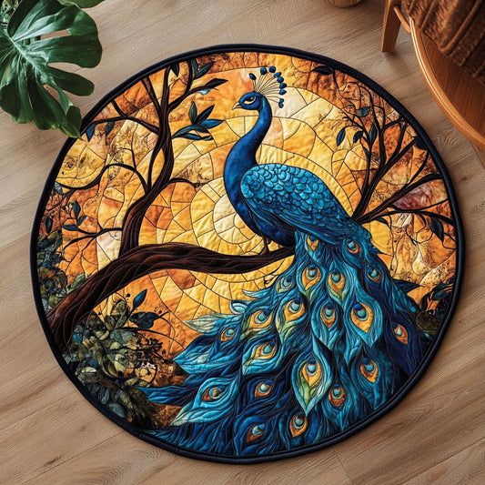 Royal Peacock CW1005055CL Quilted Round Mat