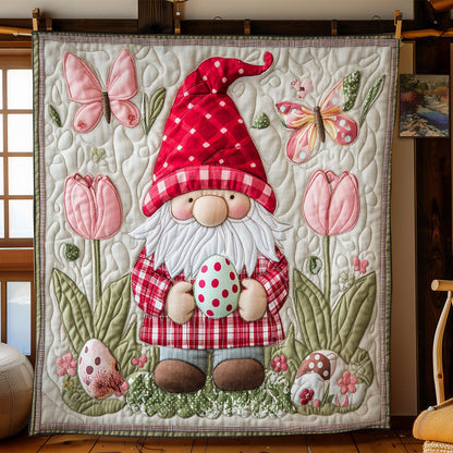 Gnome In Easter Garden WY1202106CL Quilt