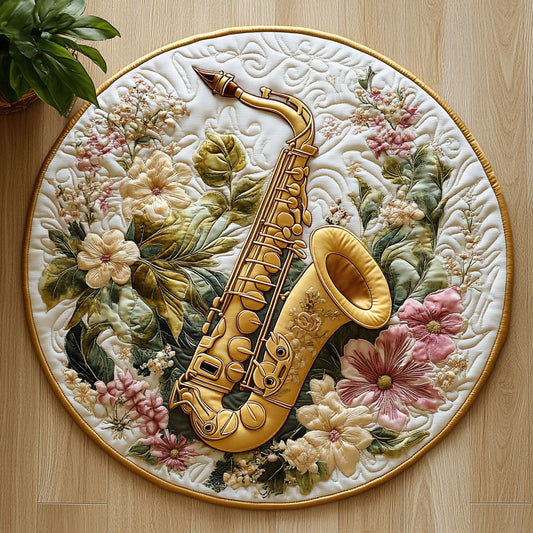 Saxophone Bloom CW3105640CL Quilted Round Mat