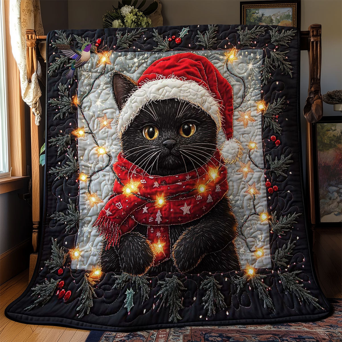 Yuletide Cat Charm WN1812007CL Quilt