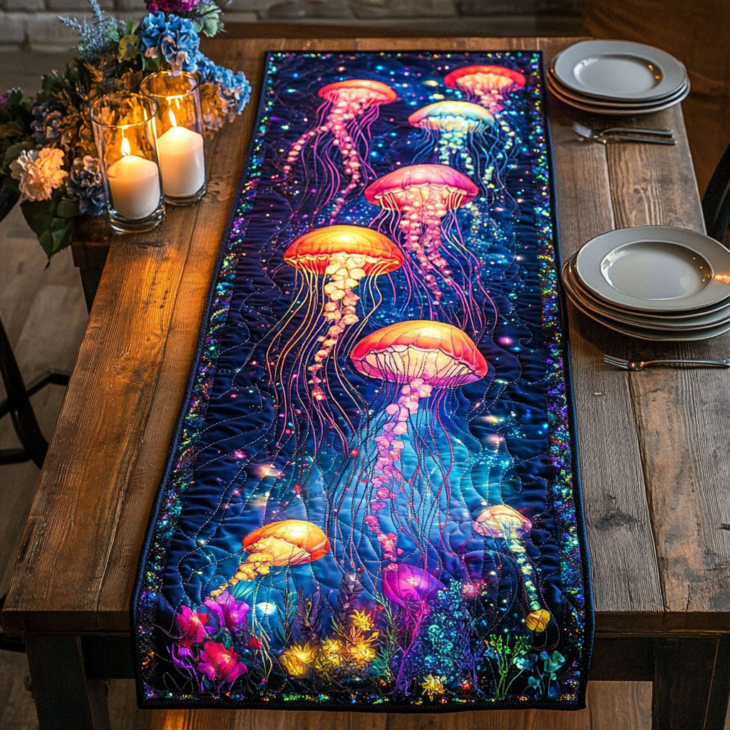 Jellyfish CW2406027CL Quilted Table Runner