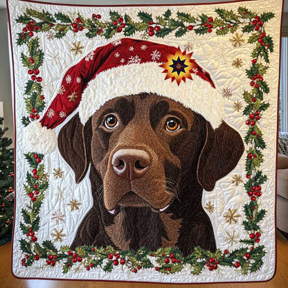 Brown Labrador Christmas WP0412028CL Quilt