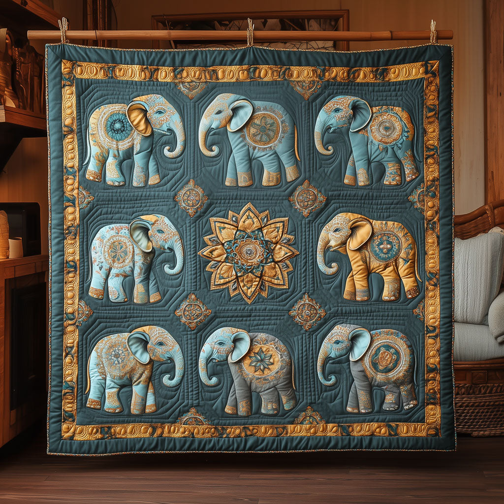 Nine Sacred Elephant LT0910007CL Quilt