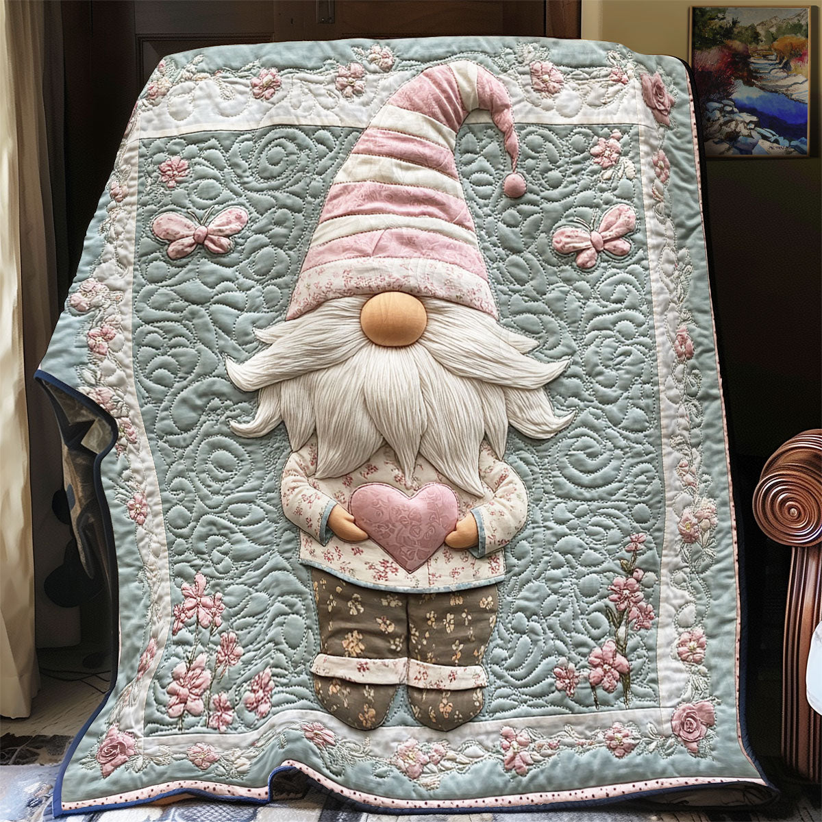 Cute Gnome WY1202092CL Quilt