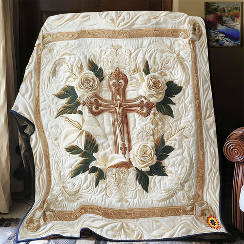 White Flower Cross WY1912062CL Quilt