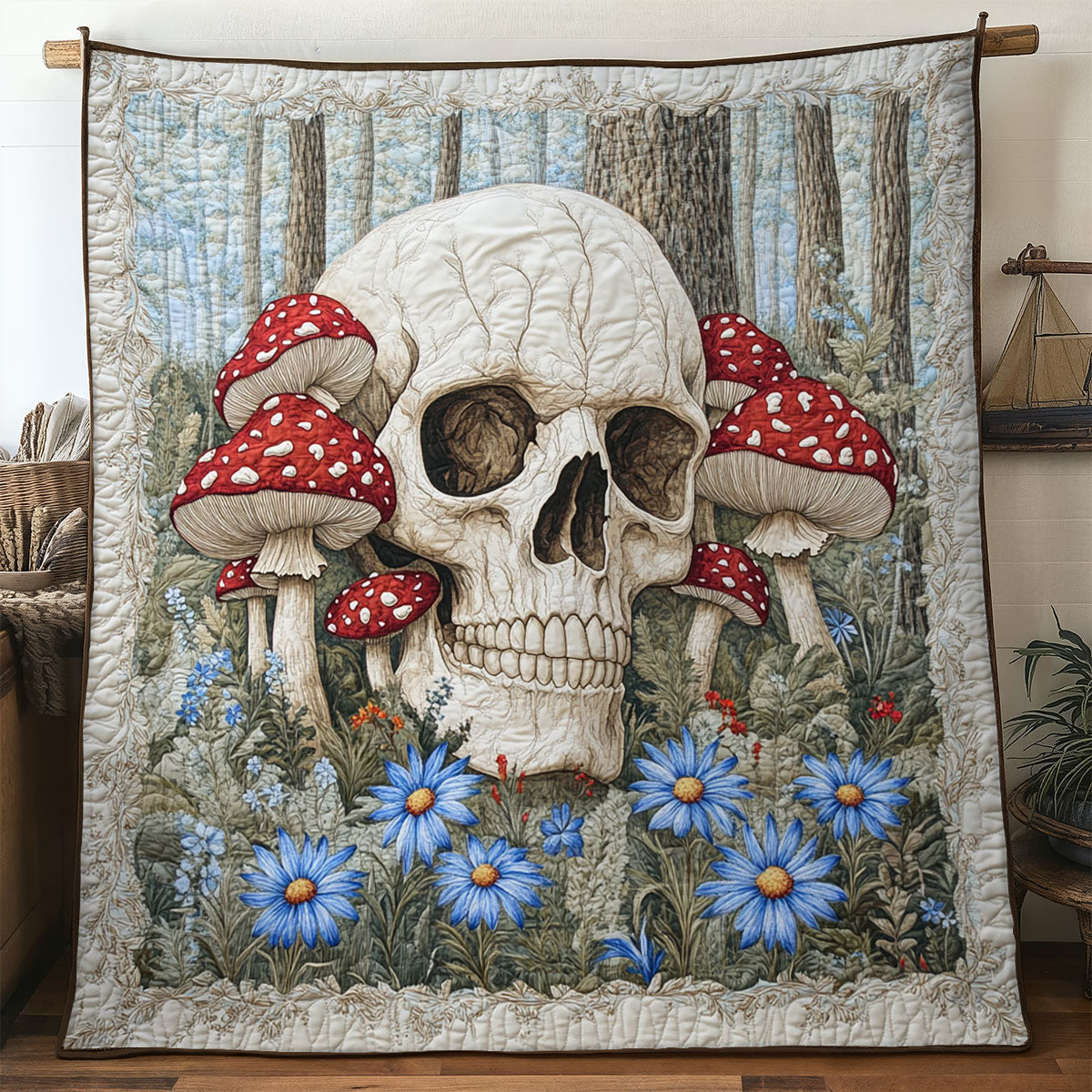 Whispering Skull Field WN1607066CL Quilt