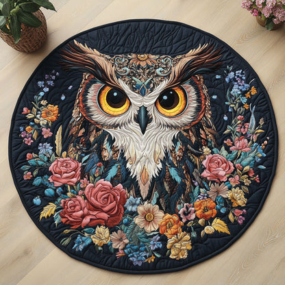 Blooming Owl CW0406026CL Quilted Round Mat