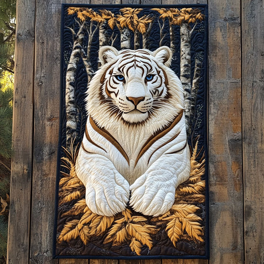 Majestic White Tiger WJ2904024CL Quilted Table Runner