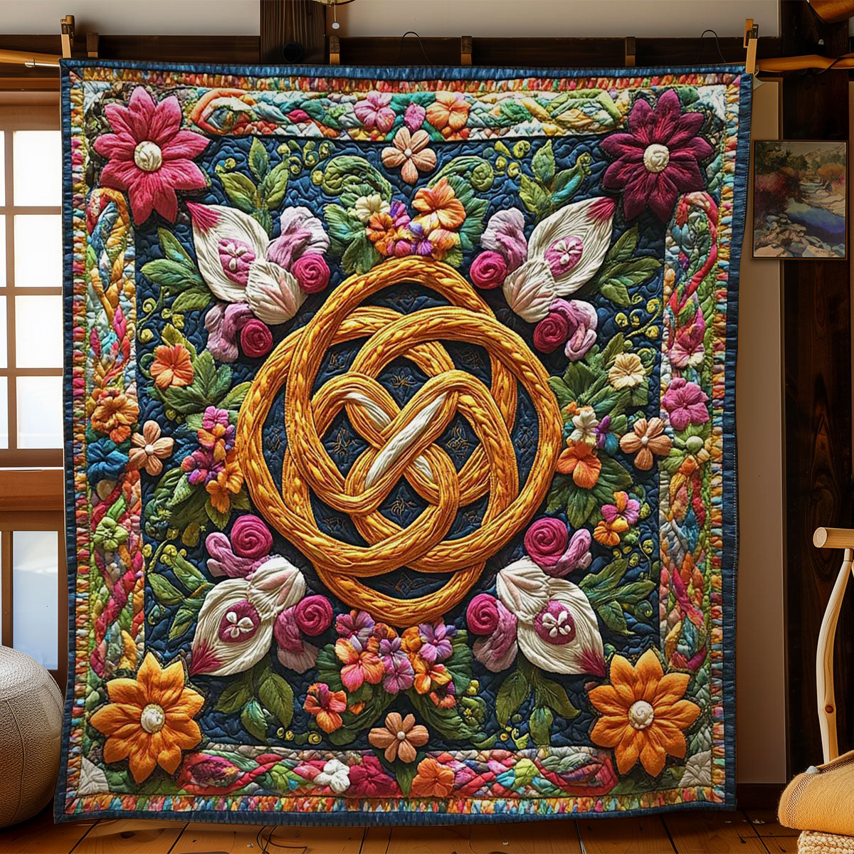 Celtic Wildflowers WN1904043CL Quilt