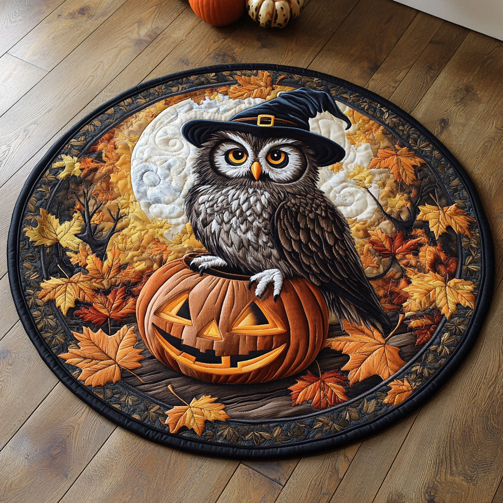 Enchanted Owl WN0708041CL Quilted Round Mat