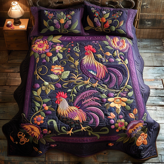 Purple Chicken Garden WY0201008CL Duvet Cover Set