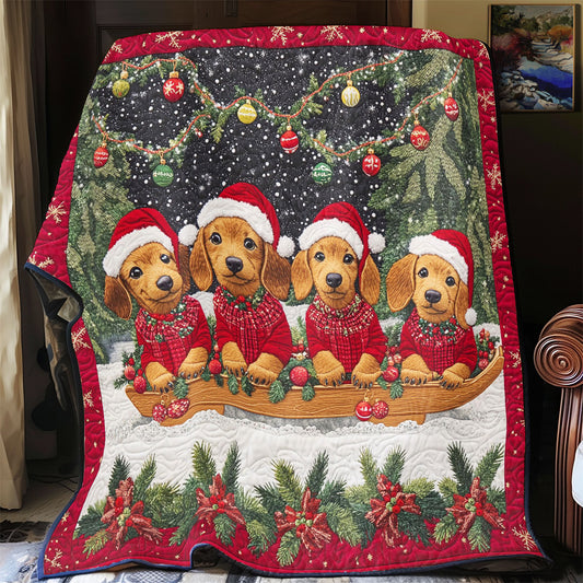 Dachshund Christmas CW1211010CL Quilt