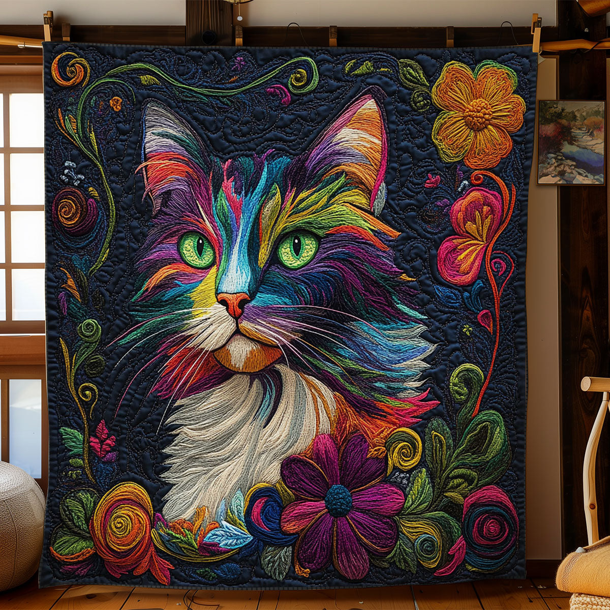Cat Swirl Spirit WN1806033CL Quilt