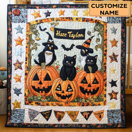 Forest Owl Friends WN3007043CL Personalized Baby Quilt