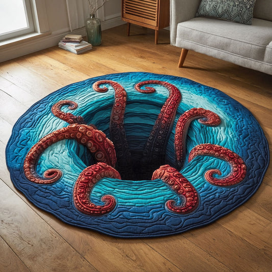 Crimson Tentacle CP0901019CL Quilted Round Mat