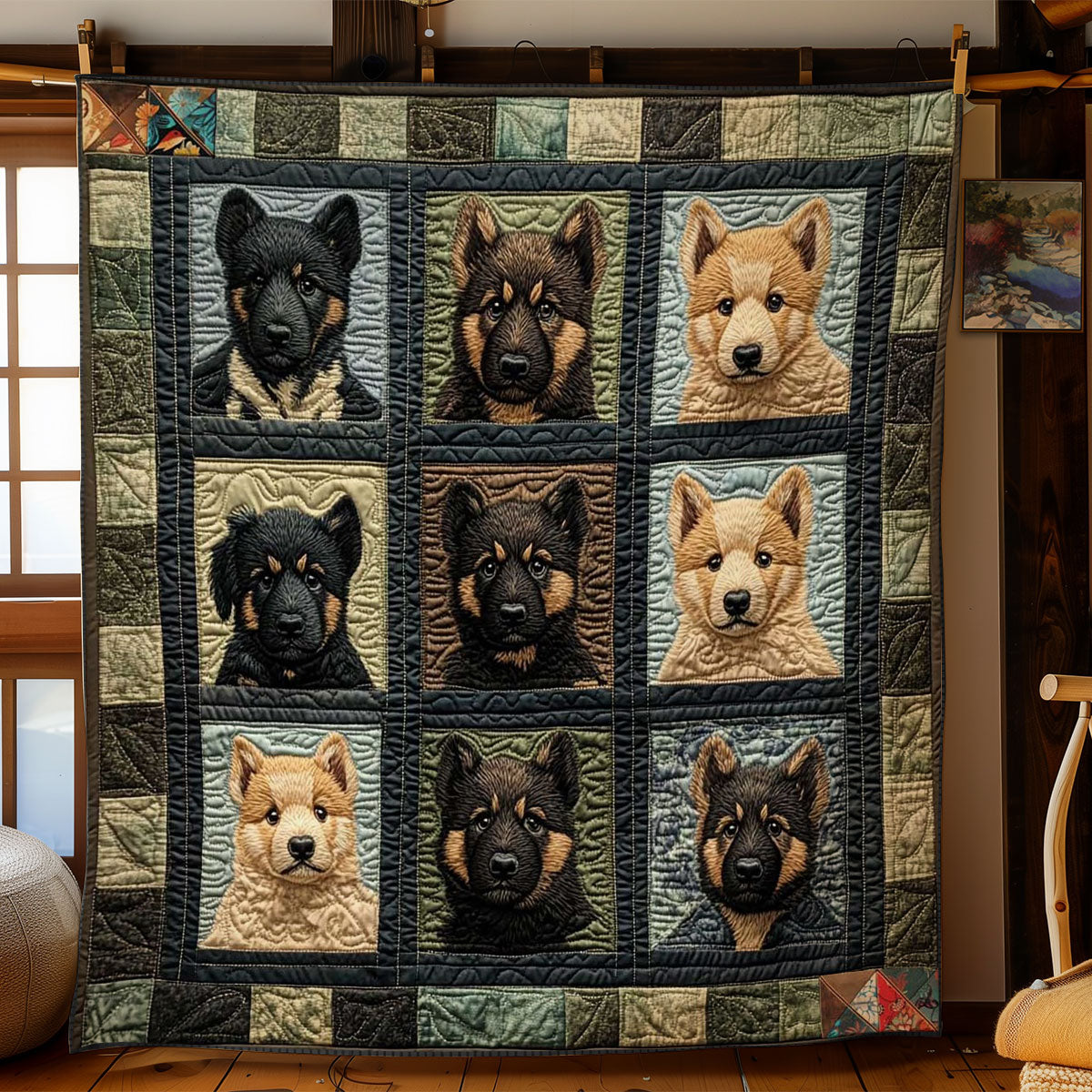 German Shepherd Portrait WN0711081CL Quilt