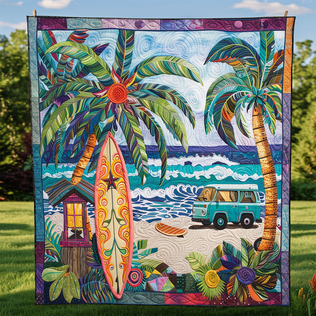 Summer Beach CQ1704001CL Quilt