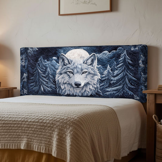 Moonlit Wolf Watch CP2612057CL Quilted Headboard Slipcover