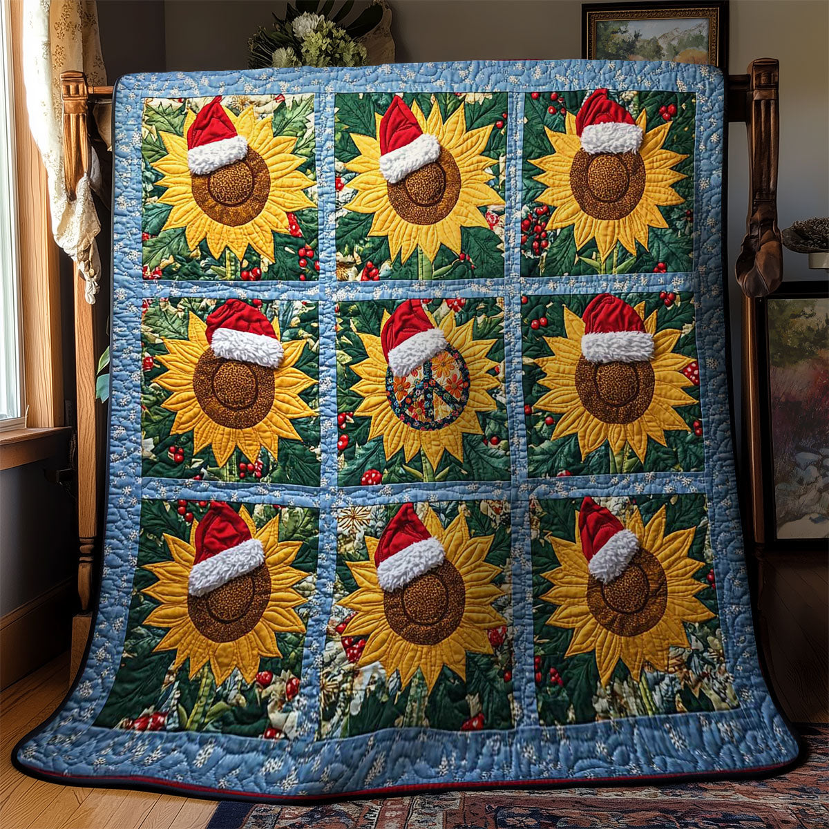 Santa’s Sunflower Grace WN2111045CL Quilt