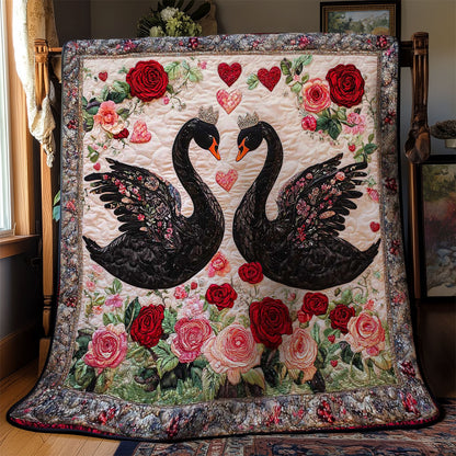 Romantic Black Swans WN0201023CL Quilt