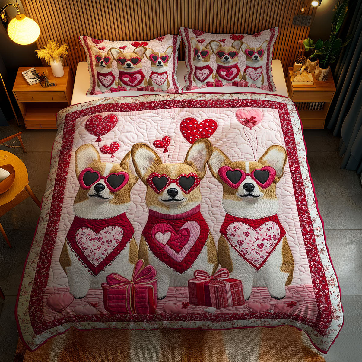 Sweet Corgi Love WN3112071CL Duvet Cover Set