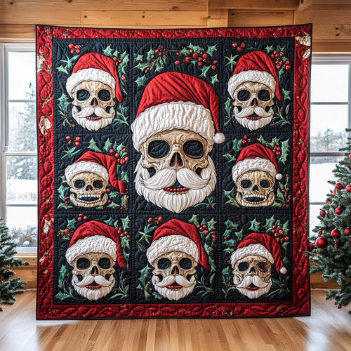 Skull Christmas CW0810042CL Quilt