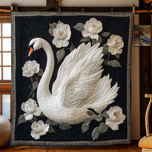 Graceful White Swan WN2203044CL Quilt