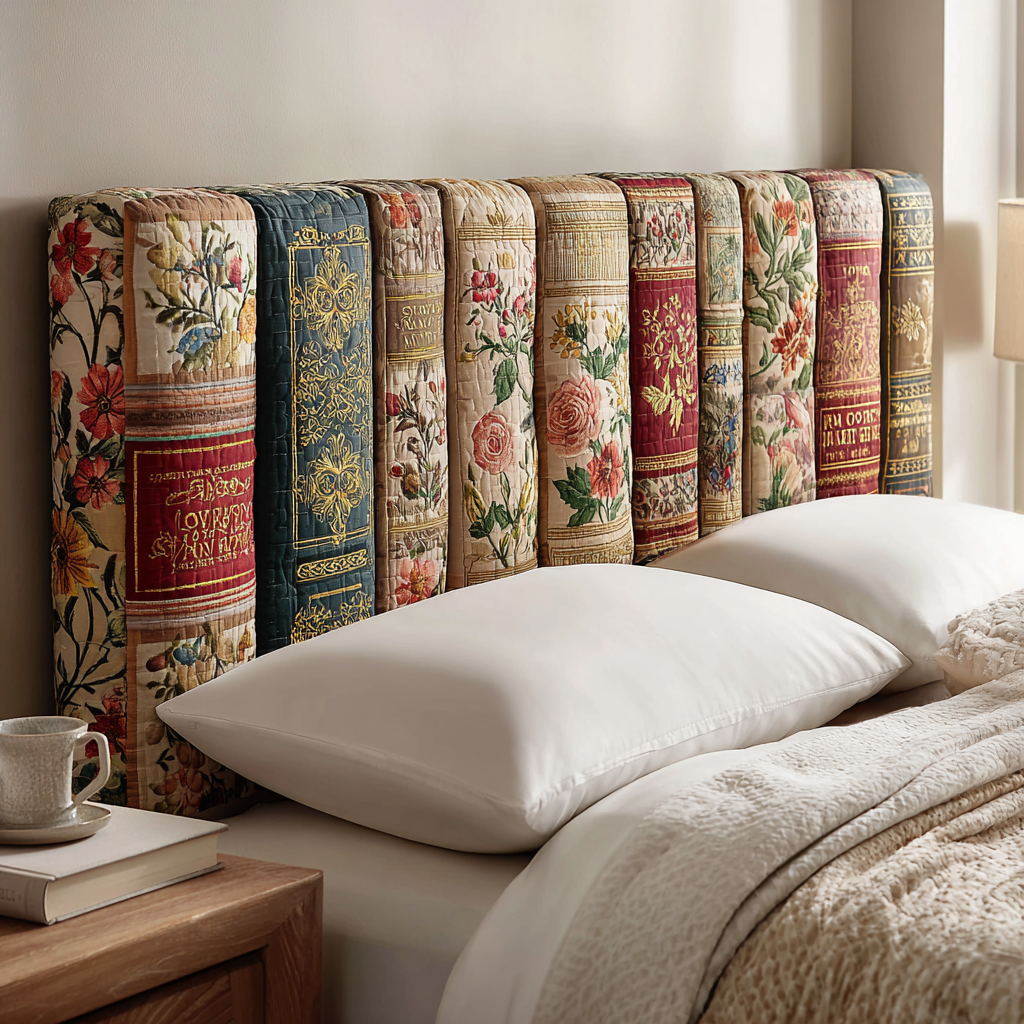 Blooming Pages XR1812009CL Quilted Headboard Slipcover
