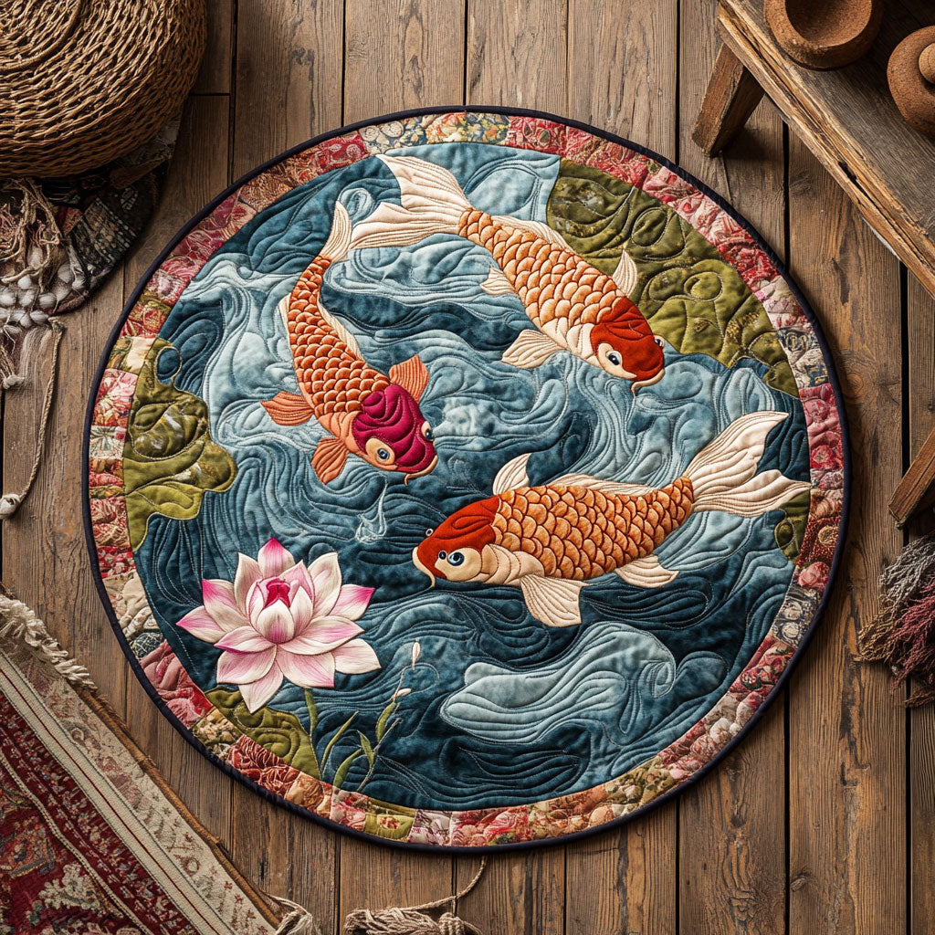 Petal Pond WY2907082CL Quilted Round Mat
