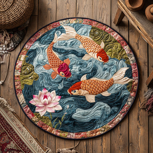 Petal Pond WY2907082CL Quilted Round Mat