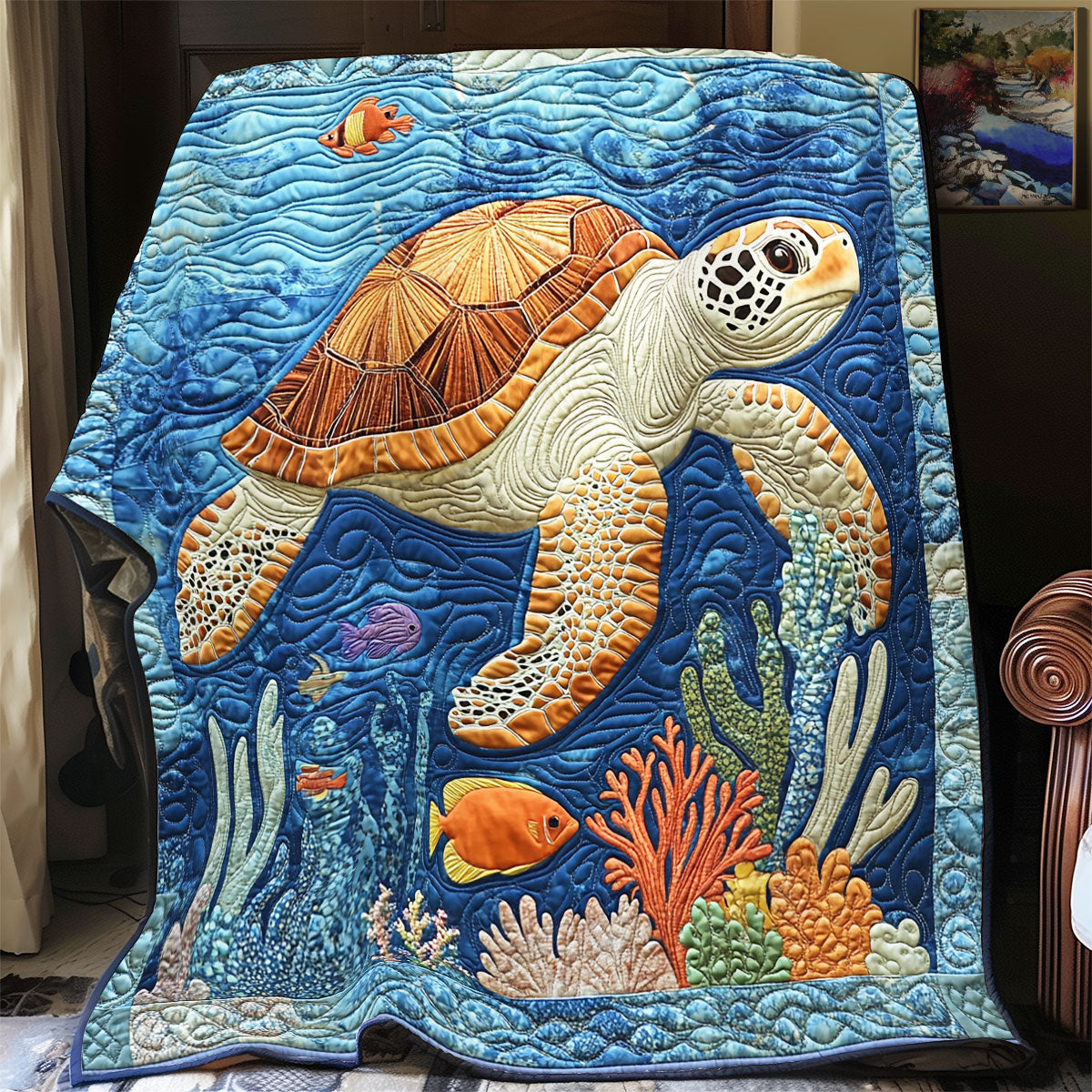 Turtle Under Sea WX3105068CL Quilt