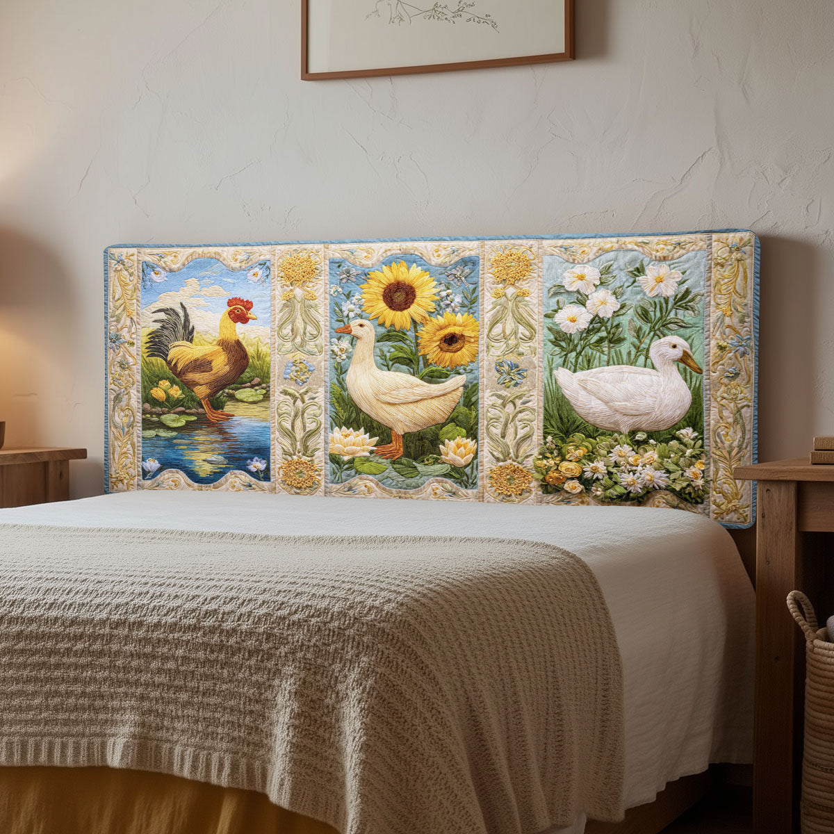 Golden Farmstead CW3012021CL Quilted Headboard Slipcover