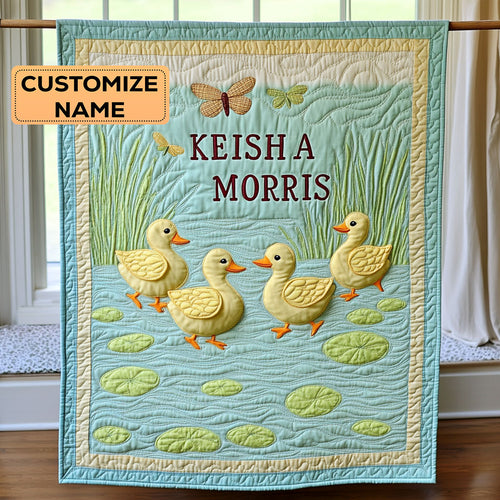 Ducky Dreams CP2407008CL Personalized Baby Quilt