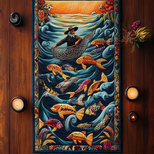 The Lake Life CM2605033CL Quilted Table Runner